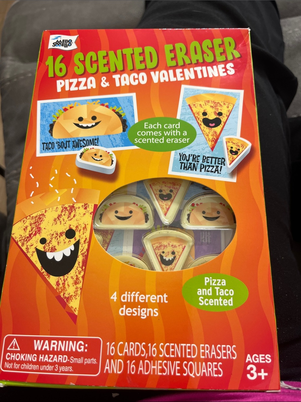 Pizza & Taco Scented Erasers - Orange - 16 Pack